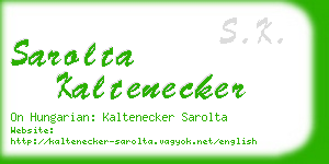 sarolta kaltenecker business card